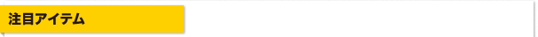 注目アイテム