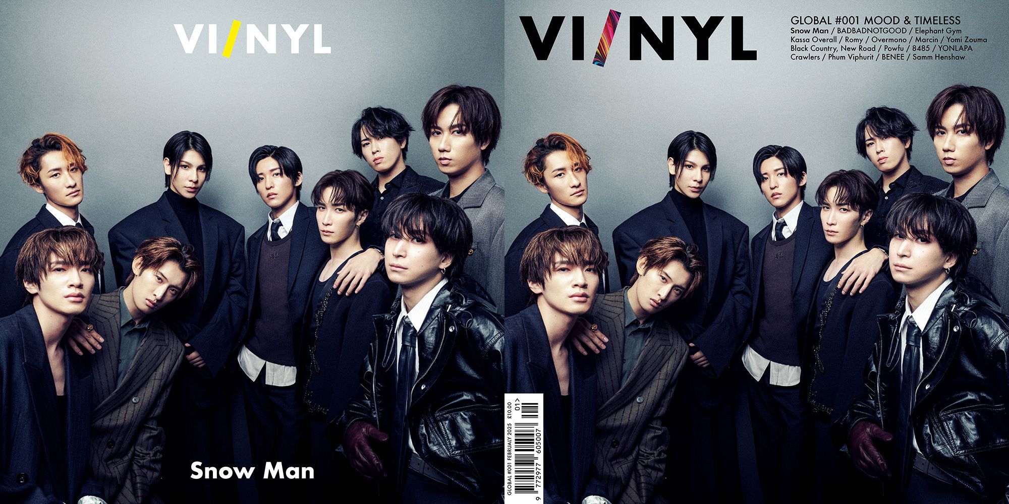 Snow Man表紙 雑誌「VI/NYL(バイ&ナル) 」日本版＆グローバル版、発売決定！オンライン期間限定：ポイント15%還元！